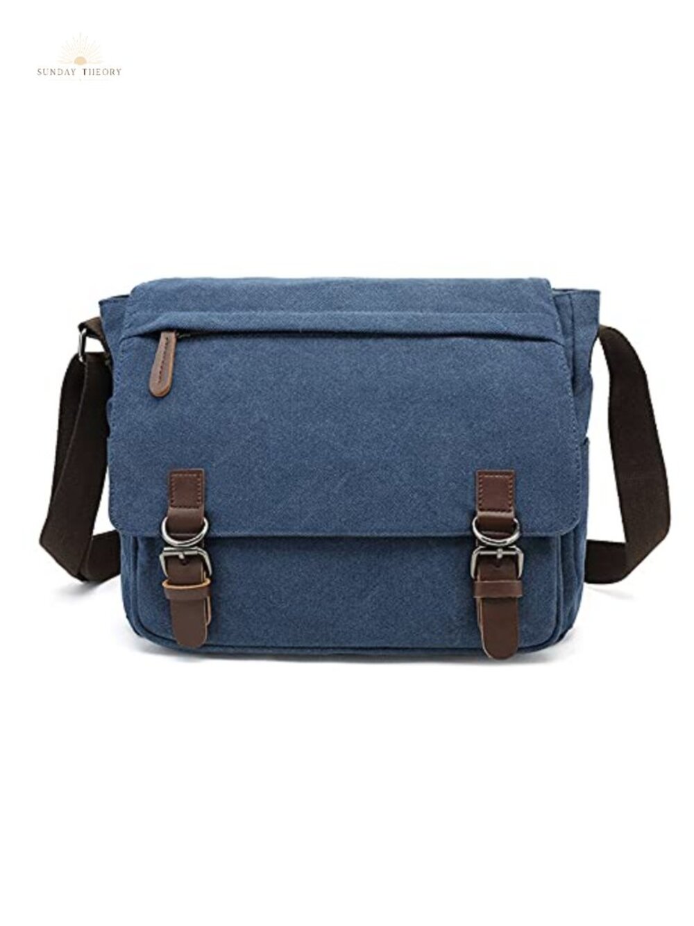 Sechunk Canvas Messenger Bag Crossbody Fits 15.6 in Laptop Unisex